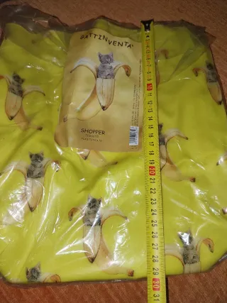 Borsa shopper Gattiinventa con gatti e banane