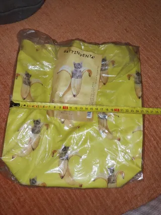 Borsa shopper Gattiinventa con gatti e banane