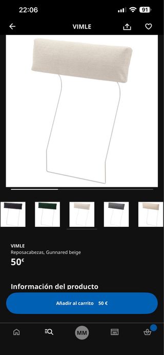 Reposacabezas VIMLE Beige Tela