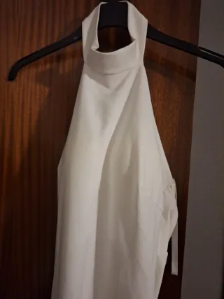 Vestido largo blanco halter