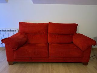 Sofá 3 plazas rojo