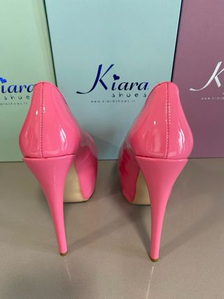 Zapatos Tacón Alto Rosa Talla 37