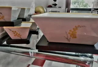 Set 6 ciotole porcellana dipinte a mano