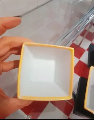 Set 6 ciotole porcellana dipinte a mano