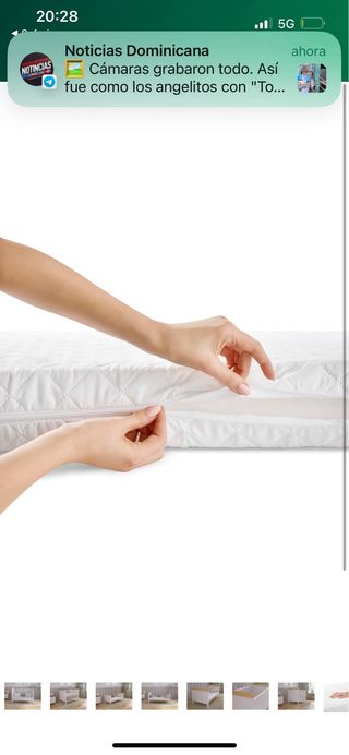 Cuna convertible a cama + colchón