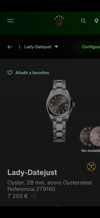 Reloj Rolex Oyster Perpetual Datejust Chica