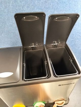 SONGMICS Cubo basura cocina 3×8L acero
