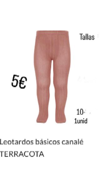 Leotardos canalé terracota 5€ talla 10