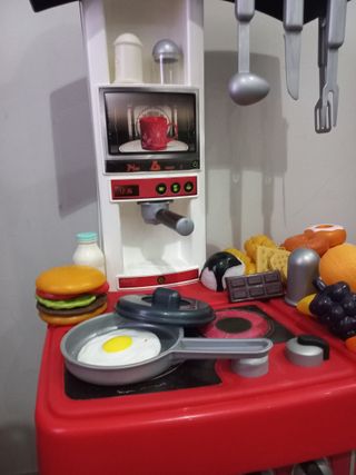 Cocinita Smoby Roja y Gris