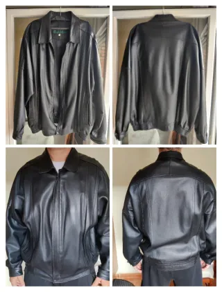 Chaqueta Cuero Negra Talla XL 58