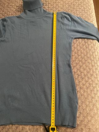 Maglione dolcevita azzurro