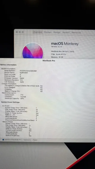 MacBook Pro 16 M1 Pro 2021