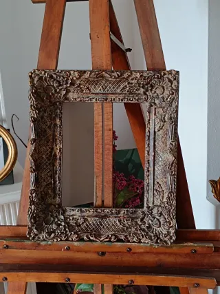 Marco Antiguo Barroco Madera Tallada