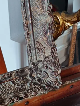 Marco Antiguo Barroco Madera Tallada