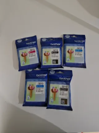 Lote 5 cartuchos tinta Brother LC3213