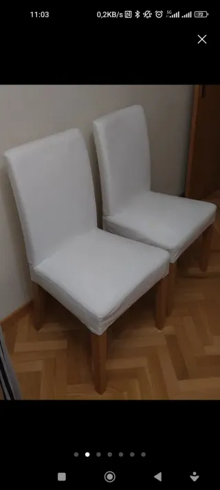 4 sedie Ikea Henrikdal con fodere. 15€ ciascuna