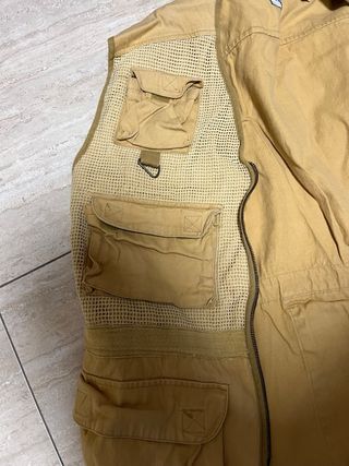 Chaleco de Caza Beige y Verde