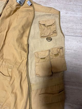 Chaleco de Caza Beige y Verde