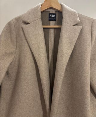 Abrigo Zara Lana Beige