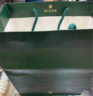 Caja Rolex Verde y Beige