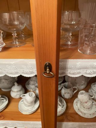 Armario Vitrina Madera y Cristal