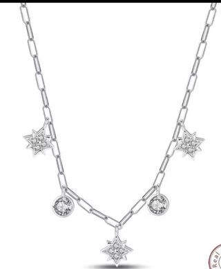 Gargantilla Plata con Circonitas Estrellas