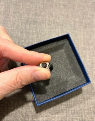 Charm Swarovski Pupazzo di Neve Rosso Argento