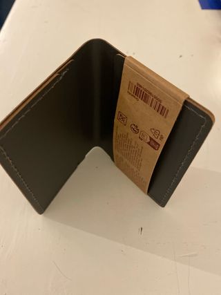 Cartera Tarjetero Muji Cuero Reciclado Negro