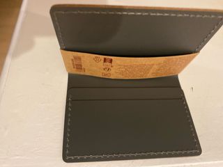 Cartera Tarjetero Muji Cuero Reciclado Negro