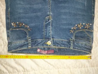 Jeans Conbipel donna blu con decorazioni