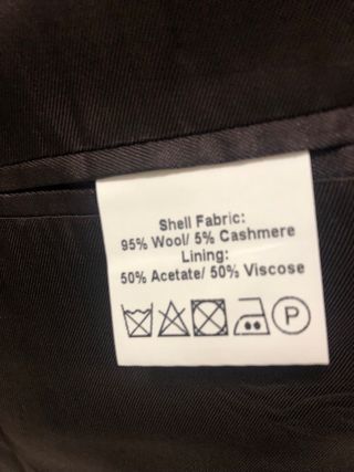 Abrigo de vestir espiga gris Talla 50