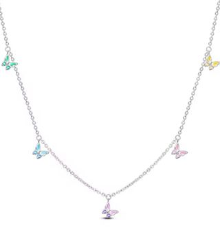 Gargantilla Mariposas Plata de Ley