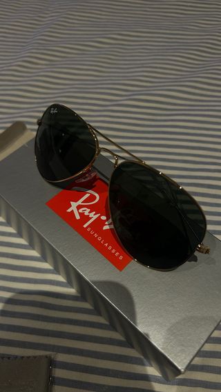 Gafas de sol Ray-Ban Aviator Doradas Verdes