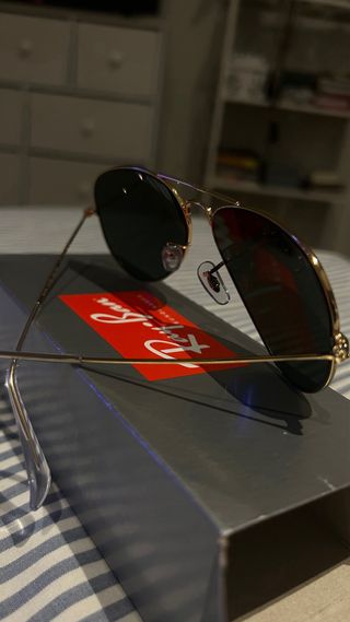 Gafas de sol Ray-Ban Aviator Doradas Verdes