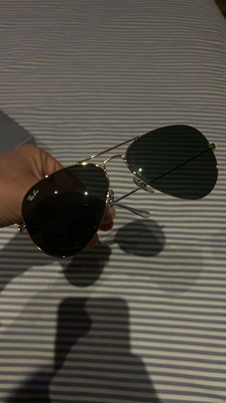 Gafas de sol Ray-Ban Aviator Doradas Verdes