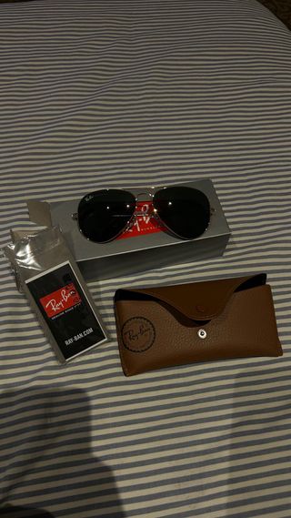 Gafas de sol Ray-Ban Aviator Doradas Verdes