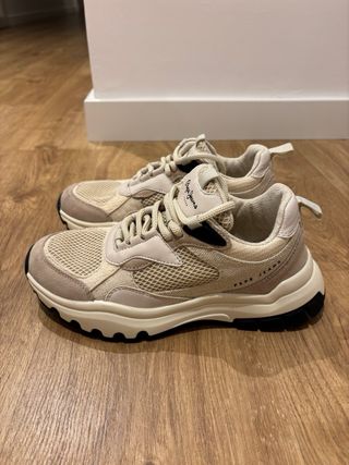 Zapatillas Pepe Jeans Beige y Negras