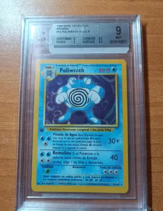 Poliwrath Holo  1ed BGS 9 Español
