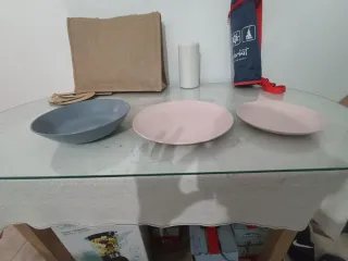 Set di stoviglie Ikea Grigio e Rosa