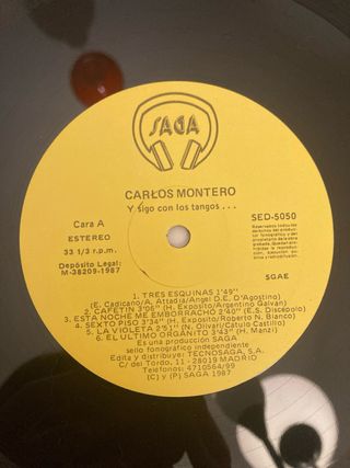 Vinilo Carlos Montero Y sigo con los tangos...
