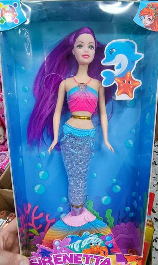 Sirenetta tipo Barbie con luci