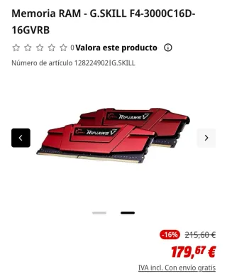 Memorias RAM G.Skill DDR4