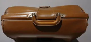 Maletín Médico Vintage Marrón Años 60