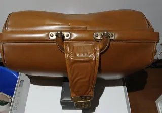 Maletín Médico Vintage Marrón Años 60