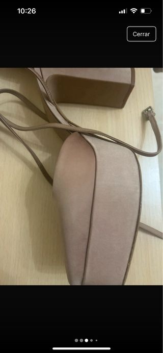 Sandalias plataforma tacón beige