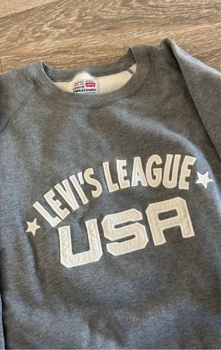 Felpa Levi's League USA Grigia Vintage