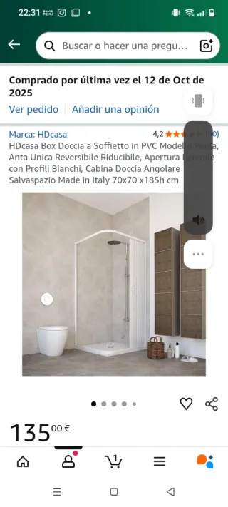 Mampara de ducha HDcasa nueva