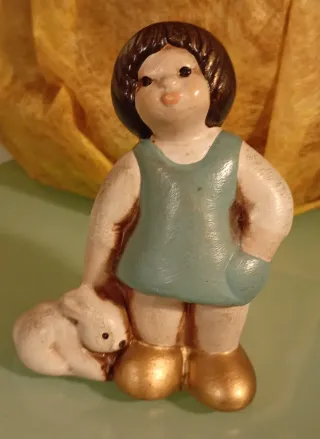 Thun Tini's Bambina con Coniglio 10cm