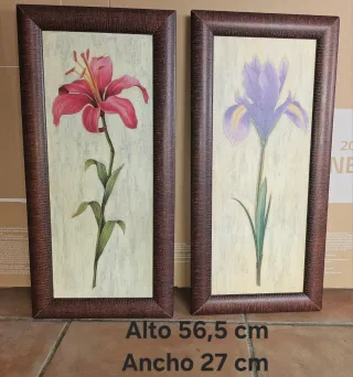 Dos cuadros de flores