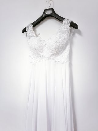 Vestido de Novia Gasa Romántico